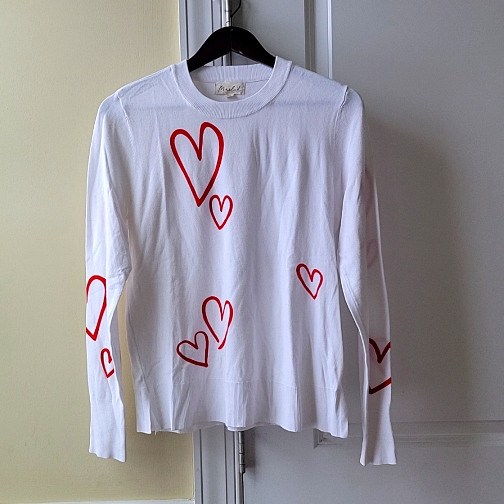 Marled brand valentine heart sweater size M